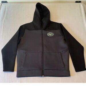 Men's Antigua Charcoal New York Jets Full-Zip Hoodie Large New Activewear